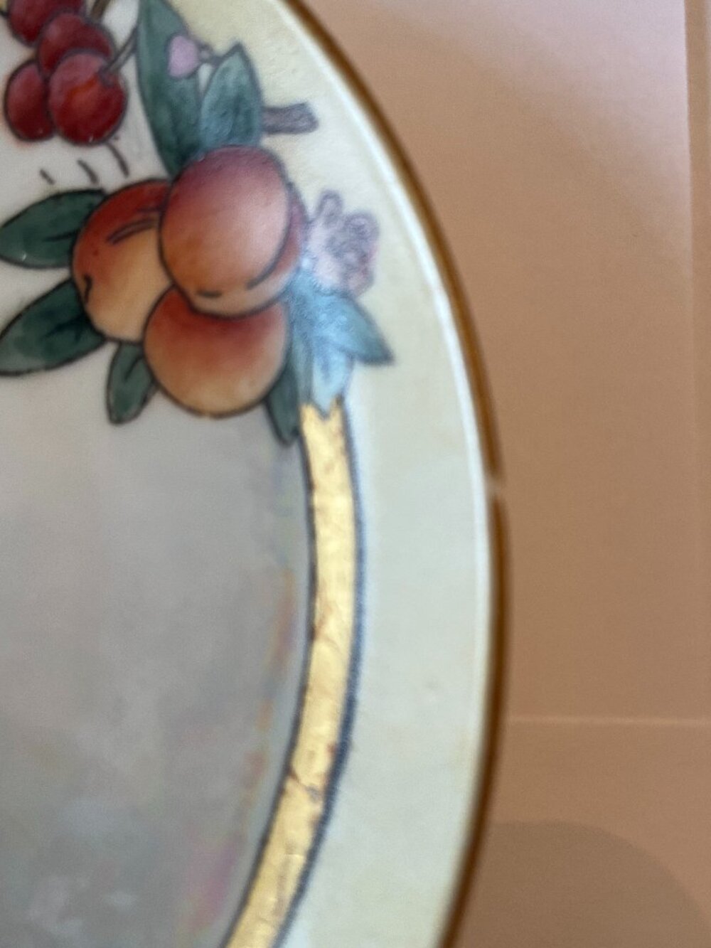 Six vintage, fruit-themed porcelain dessert plates by MZ Altrohlau CM-R - Picture 12 of 13